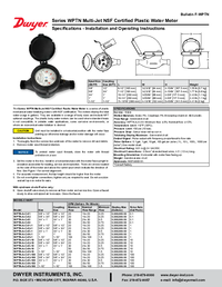 Thumbnail of document Manual - WPTN Multi-Jet NSF Certified Plastic Water Meter